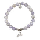 Purple Turquoise Gemstone Bracelet with Just Cruise Sterling Silver Charm