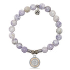 Purple Turquoise Gemstone Bracelet with North Star Sterling Silver Charm