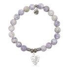 Purple Turquoise Gemstone Bracelet with Paradise Sterling Silver Charm