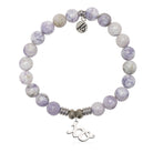 Purple Turquoise Gemstone Bracelet with XO Sterling Silver Charm