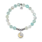 Radiant Soul Charm with Aqua Agate Gemstone Bracelet
