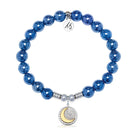 Radiant Soul Charm with Navy Agate Gemstone Bracelet