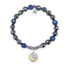 Radiant Soul Charm with Silver Dipped Sky Blue Agate Gemstone Bracelet