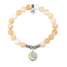 Radiant Soul Charm with Yellow White Jade Gemstone Bracelet