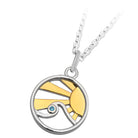 Rising Sun CZ Sterling Silver Charm Necklace
