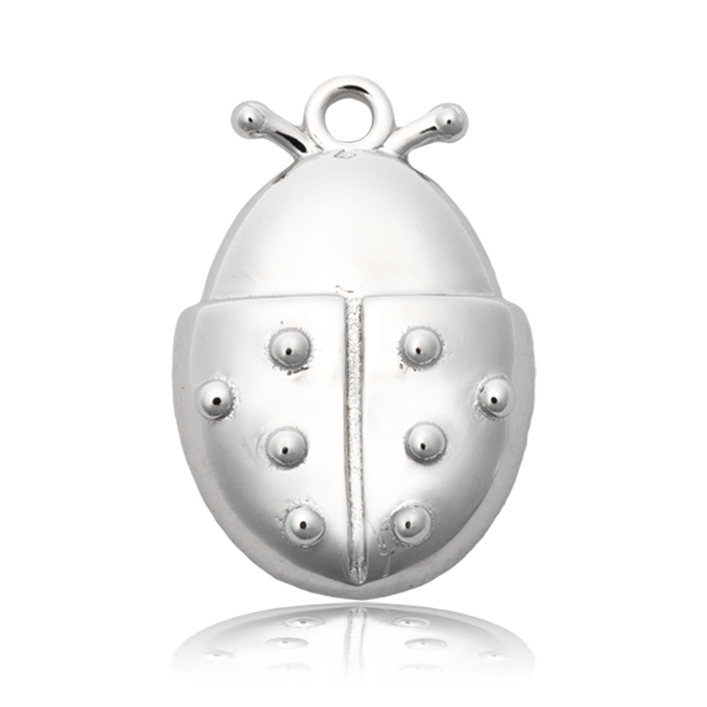 Robins Egg Agate Gemstone Bracelet with Ladybug Sterling Silver Charm