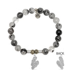 Rutilated Quartz Gemstone Bracelet with Flip Flop Sterling Silver Charm