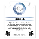 Rutilated Quartz Gemstone Bracelet with Turtle Sterling Silver Charm