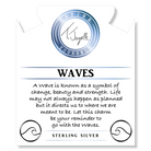 Sand Moonstone Gemstone Bracelet with Hammered Waves Sterling Silver Charm