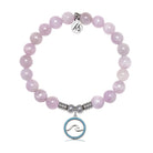 Serenity Wave Charm with Kunzite Gemstone Bracelet