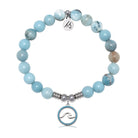 Serenity Wave with Larimar Jasper Gemstone Bracelet
