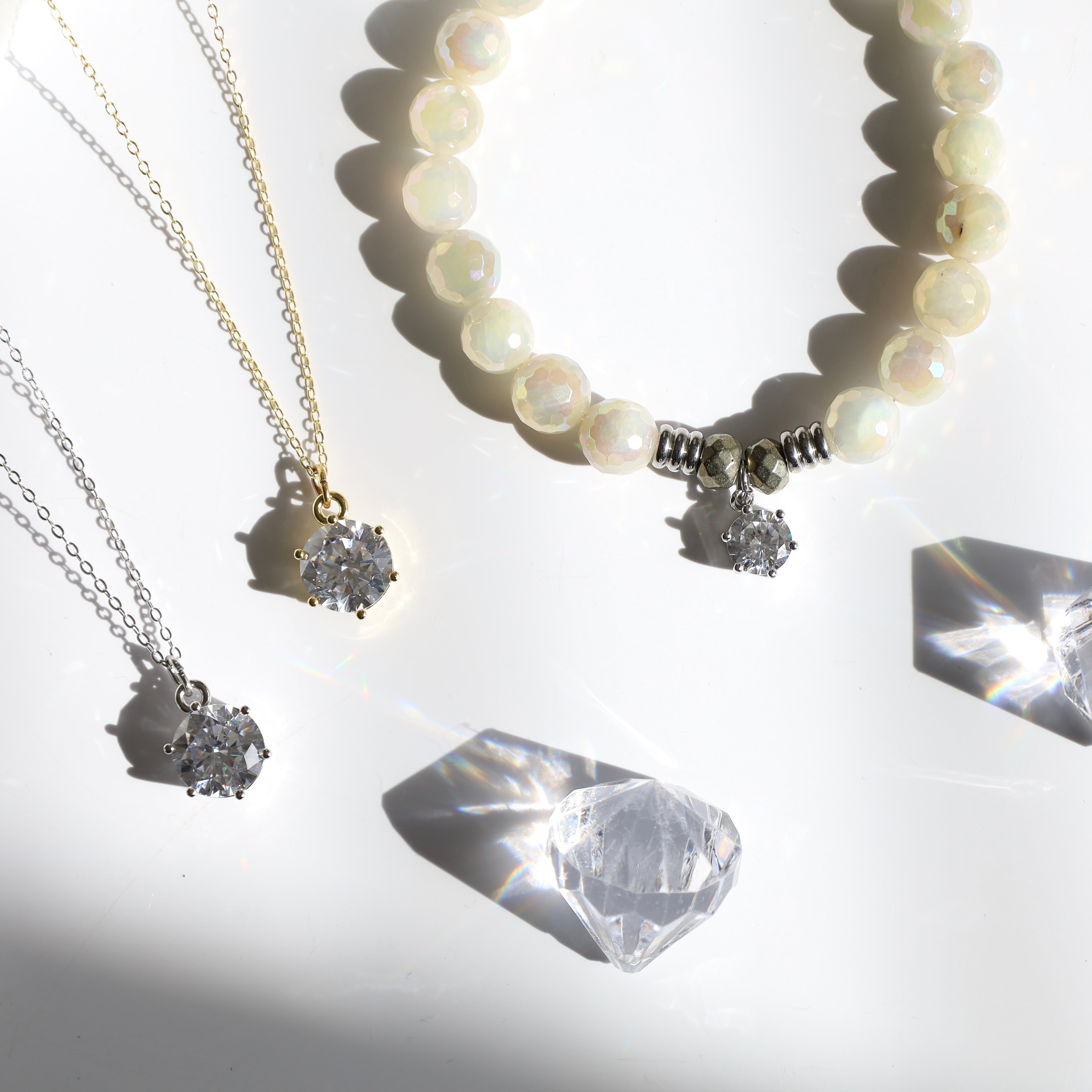 Shine Like A Diamond Gold Charm Necklace