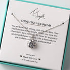Shine Like A Diamond Sterling Silver Charm Necklace