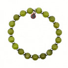 Silver Empowered Elegance Collection- Olive Cats Eye Gemstone Bracelet