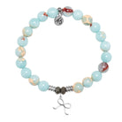 Snakeskin Jasper Gemstone Bracelet with You Are A Gift Sterling Silver Charm