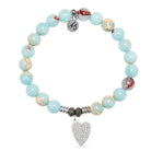 Snakeskin Jasper Gemstone Bracelet with You are Loved Sterling Silver Charm