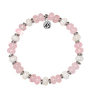Soulful Collection- Rose Quartz with Beige Jade Gemstone Bracelet