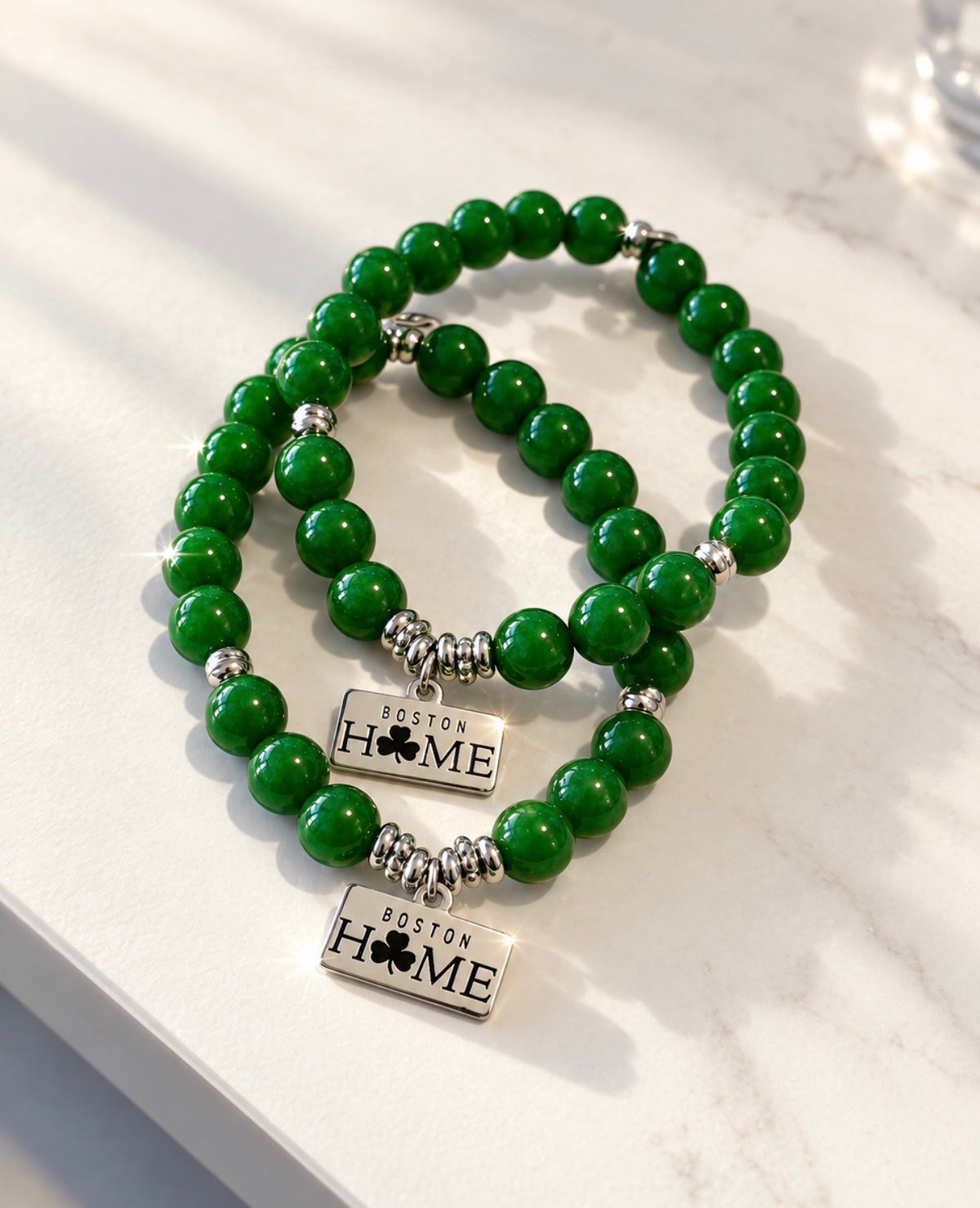 Special Edition Boston Lucky Charm Bracelet with Green Jade