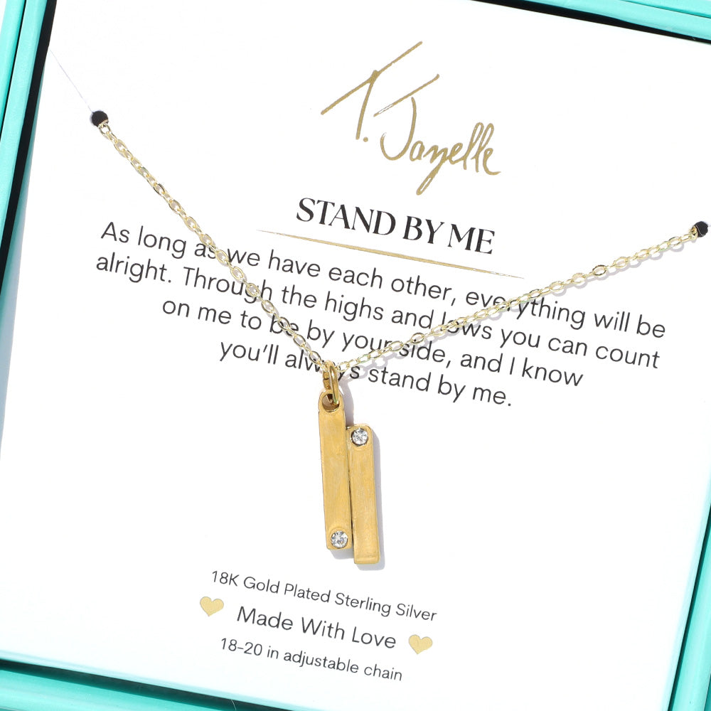 Stand by Me Gold Charm Necklace
