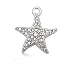 Starfish CZ Charm with Lepidolite Quartz Gemstone Bracelet
