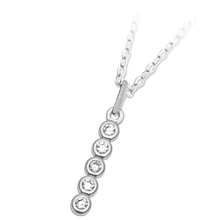 Stepping Stones Sterling Silver Charm Necklace
