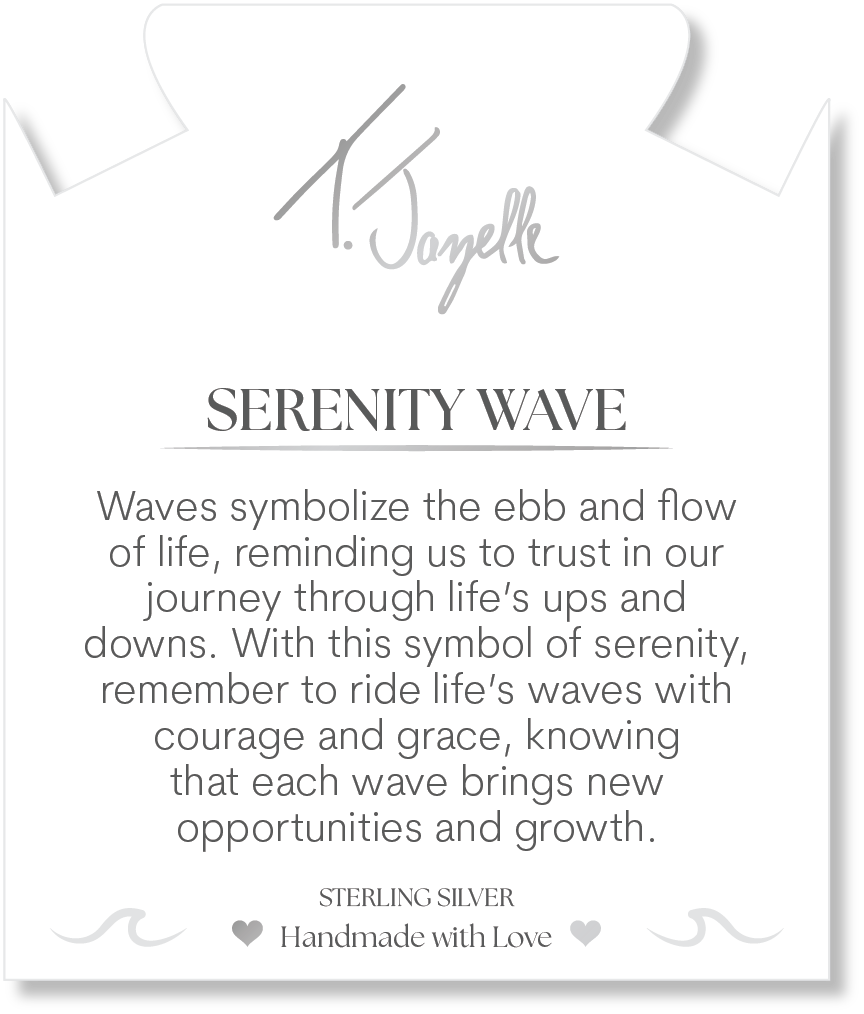 Strawberry Quartz Gemstone Bracelet with Serenity Wave Sterling Silver Charm