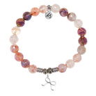 Strawberry Quartz Gemstone Bracelet with You Are A Gift Sterling Silver Charm