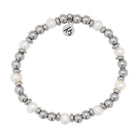 Strength & Grace Collection- Silver with Pearl Bracelet