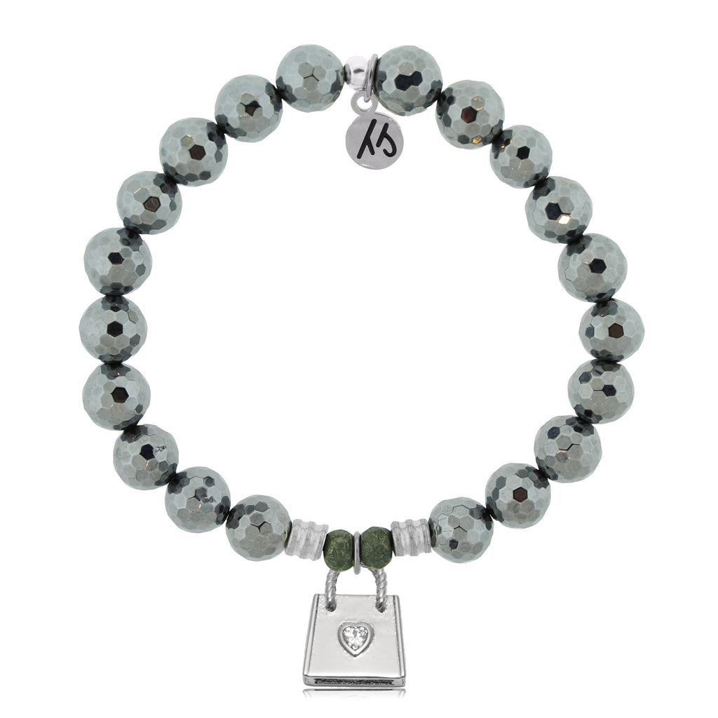 Terahertz Gemstone Bracelet with Fashionista Sterling Silver Charm