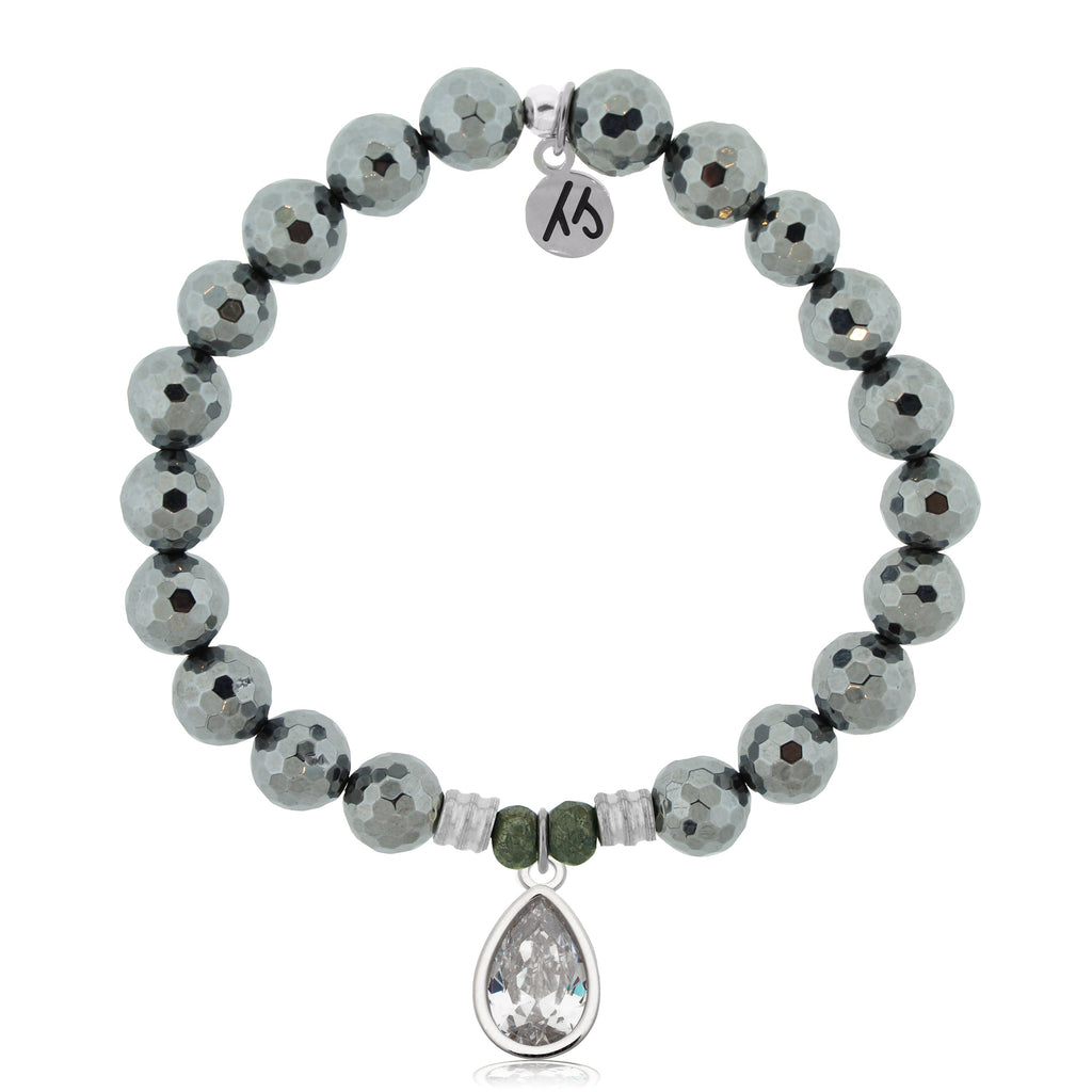 Terahertz Gemstone Bracelet with Inner Beauty Sterling Silver Charm