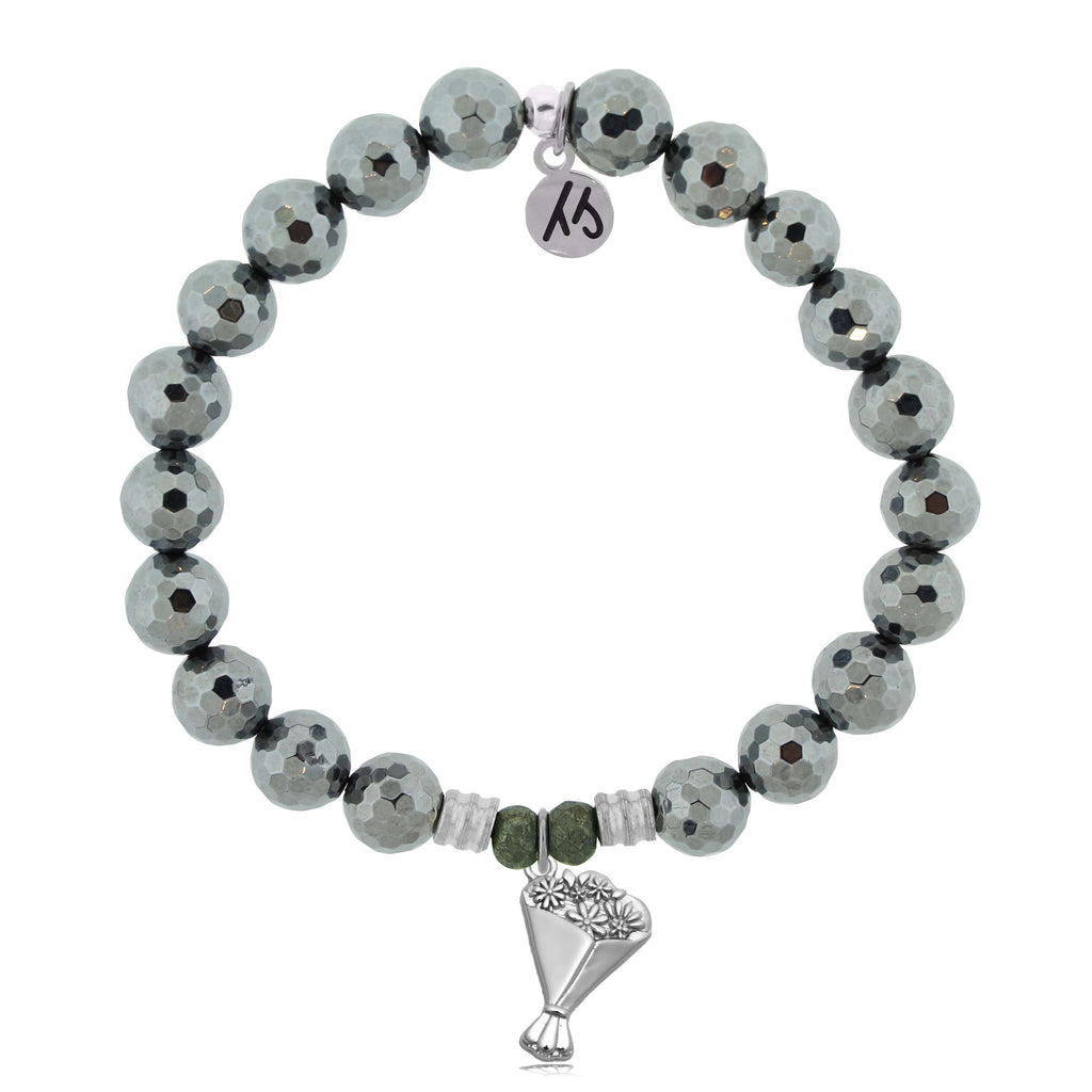 Terahertz Gemstone Bracelet with Thinking of You Sterling Silver Charm
