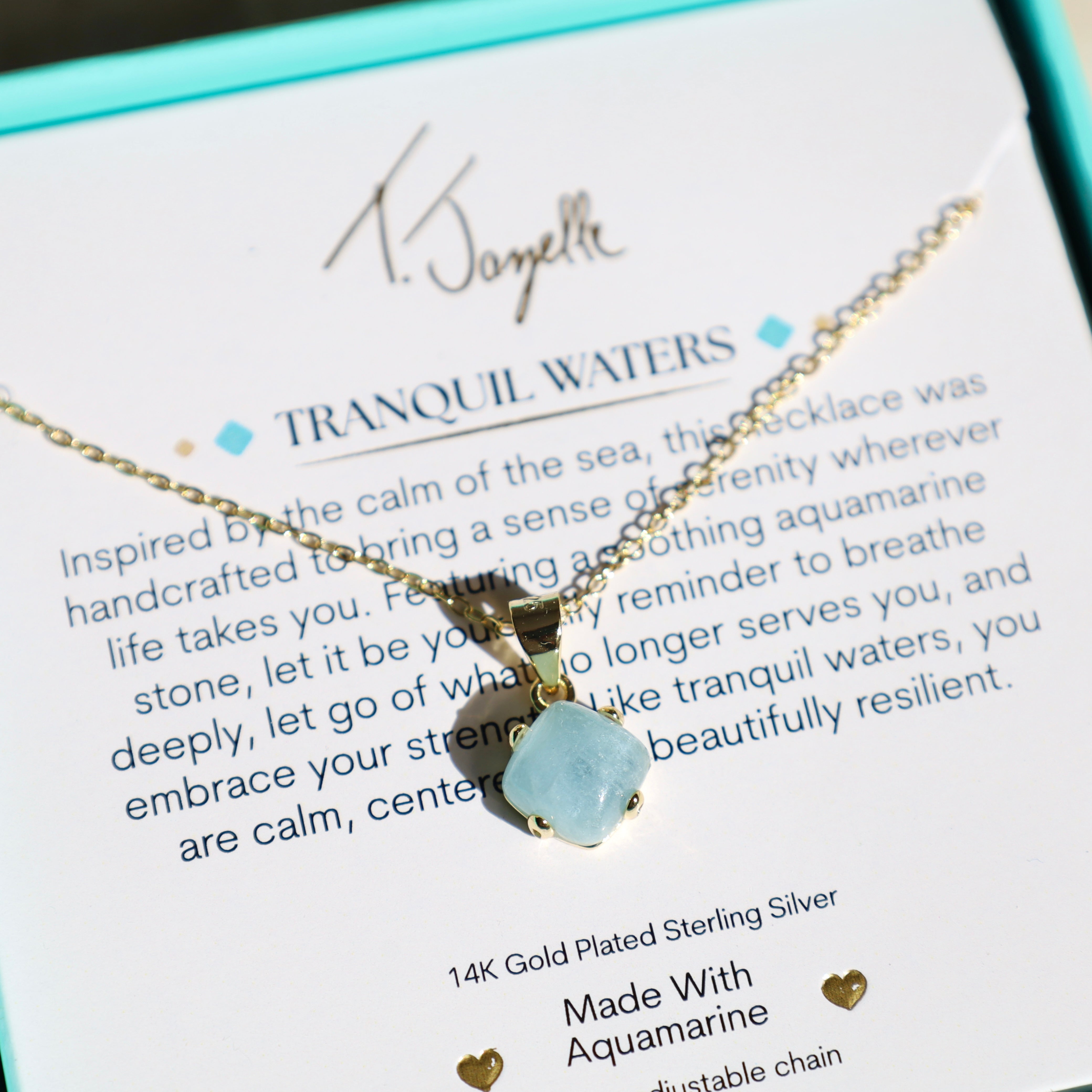 Tranquil Waters Gold Charm Necklace