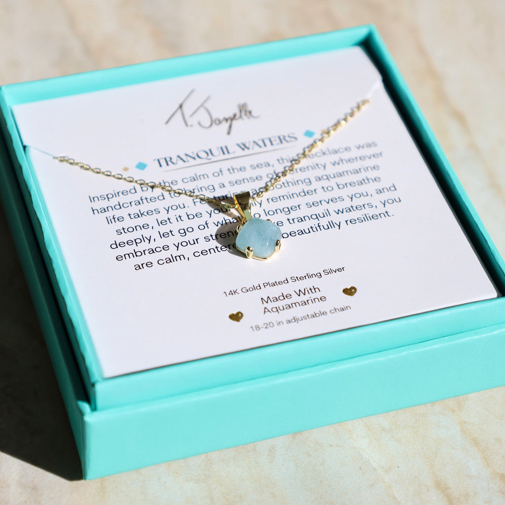 Tranquil Waters Gold Charm Necklace
