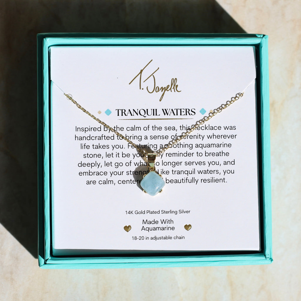 Tranquil Waters Gold Charm Necklace