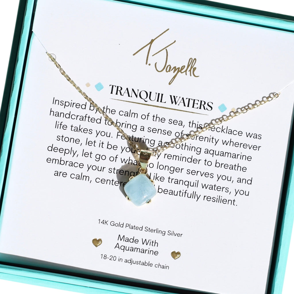 Tranquil Waters Gold Charm Necklace
