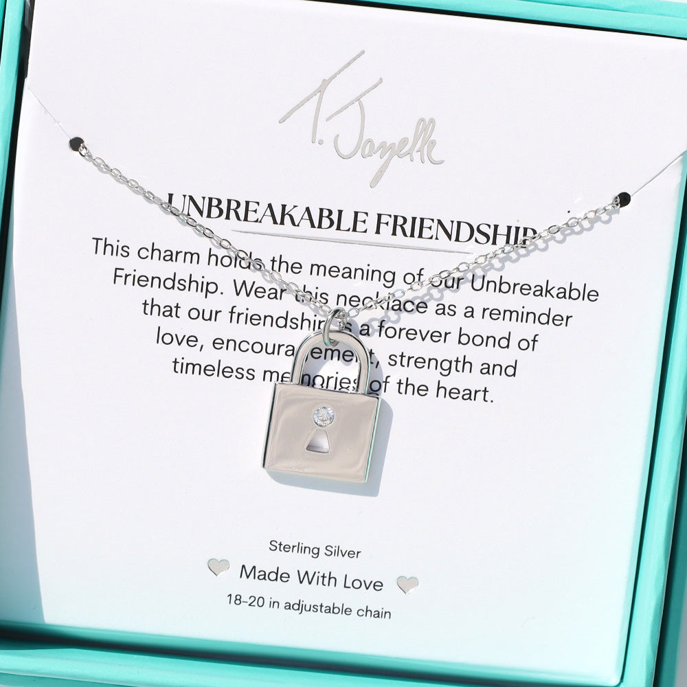 Unbreakable Friendship Sterling Silver Charm Necklace