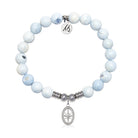 Unstoppable Charm with Light Blue White Agate Gemstone Bracelet