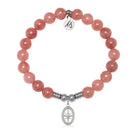 Unstoppable Charm with Strawberry Jade Gemstone Bracelet