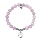 Wave Cutout Charm with Kunzite Gemstone Bracelet