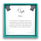 Wave Cutout Charm with Teal White Jade Gemstone Bracelet