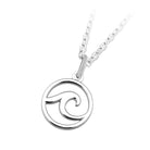 Wave Cutout Sterling Silver Charm Necklace
