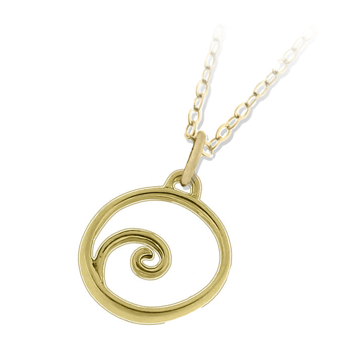 Wave Gold Charm Necklace