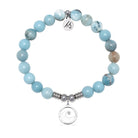 Waves of Strength with Larimar Jasper Gemstone Bracelet