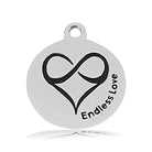 White Cats Eye Gemstone Bracelet with Endless Love Mom Sterling Silver Charm