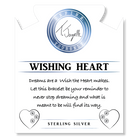White Moonstone Gemstone Bracelet with Wishing Heart Sterling Silver Charm