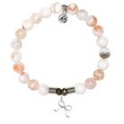 White Natural Agate Gemstone Bracelet with You Are A Gift Sterling Silver Charm