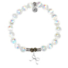 White Selenite Gemstone Bracelet with You Are A Gift Sterling Silver Charm