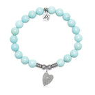 You are Loved Charm with Blue Turquoise Gemstone Bracelet