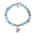 You are Loved with Larimar Jasper Gemstone Bracelet