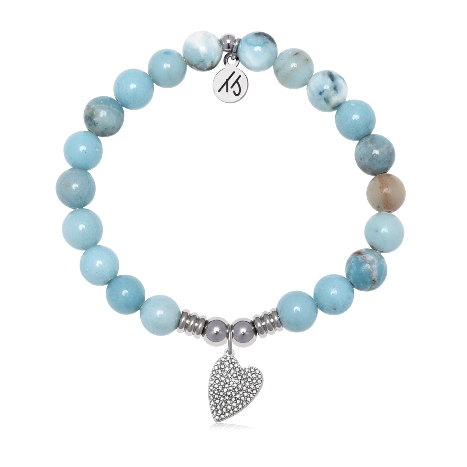 You are Loved with Larimar Jasper Gemstone Bracelet